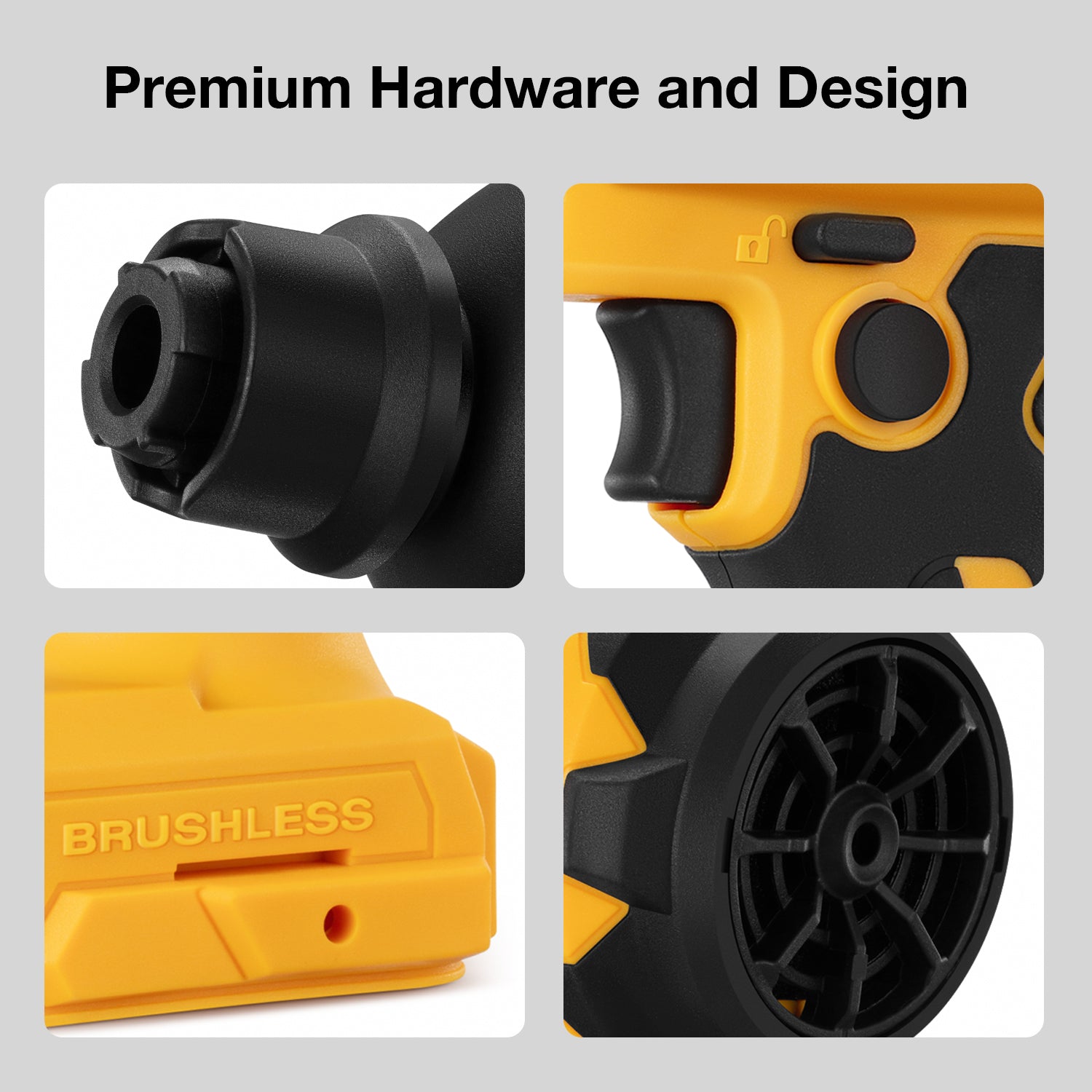 High Speed Battery Powered Blower Air Duster & Inflator, 50000rpm Brushless Motor