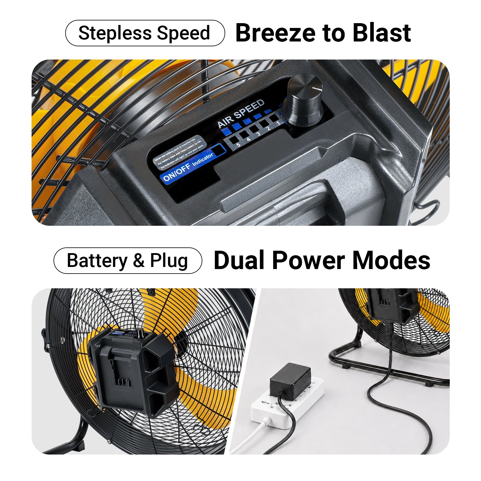 Mellif MFFS01-18 Hybrid 20V Portable Fan
