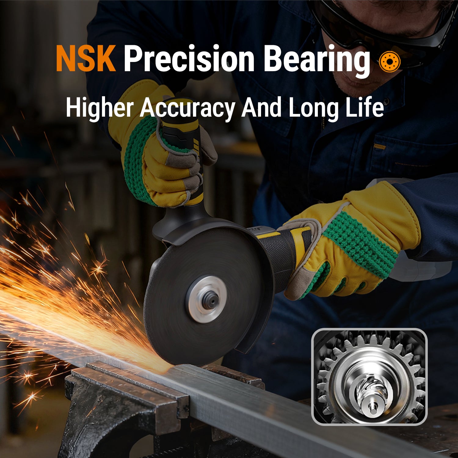 Mellif 9600RPM Brushless Angle Grinder