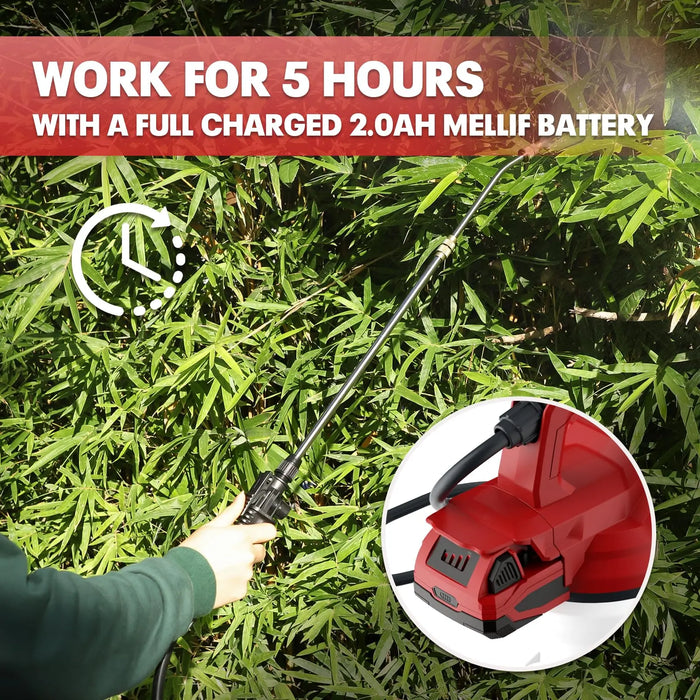 1 Gallon Battery Powered Sprayer Compatible with Milwaukee 18V Battery Mellif Tools