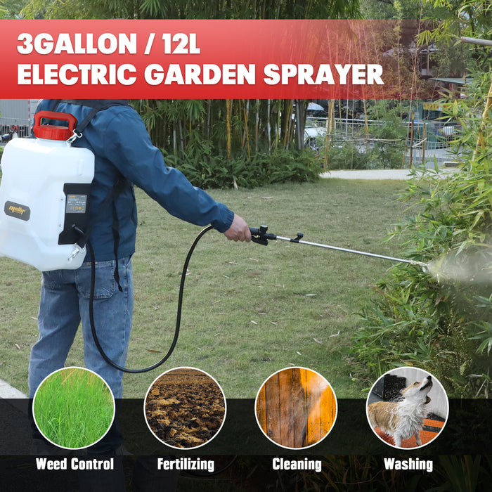 Mellif 3 Gallon/12L Backpack Sprayer, Compatible With Milwaukee 18V Battery