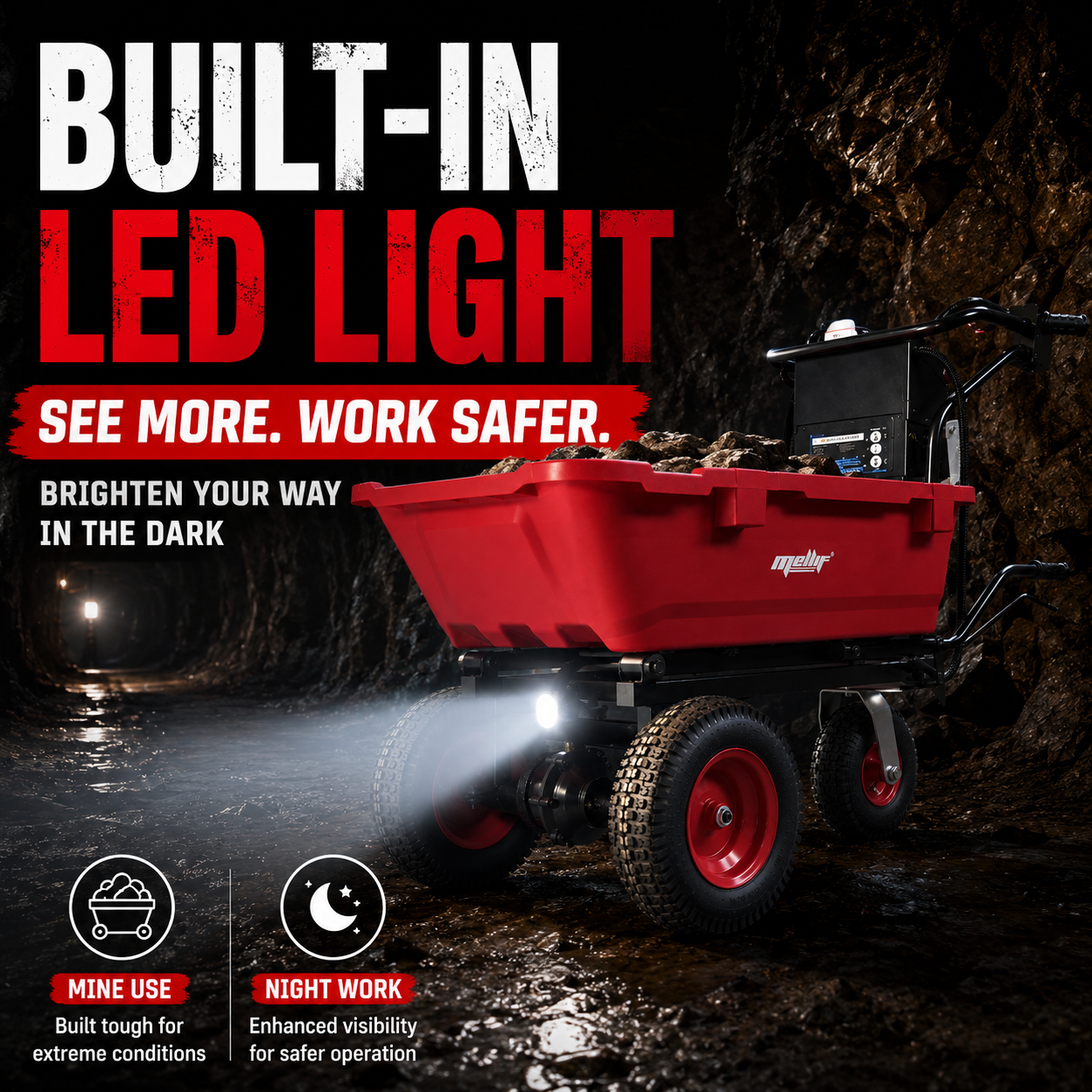 Mellif MFEWC02 Electric Wheelbarrow Cart