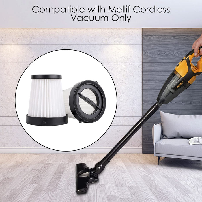 3Pcs Replacement Filters for Mellif Cordless Vacuum（No Vacuum Cleaner）