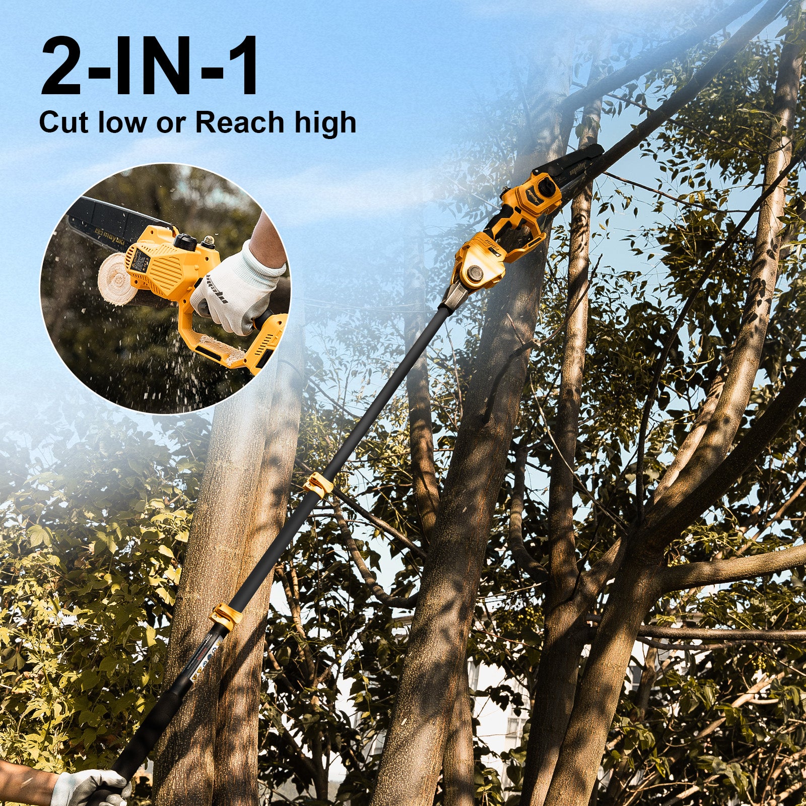 QESOO MFPOS01 2-in-1 Pole Saw
