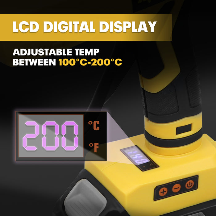Mellif 100w DC & AC Dual Power Hot Glue Gun,Compatible with DeWalt 20V Max Battery