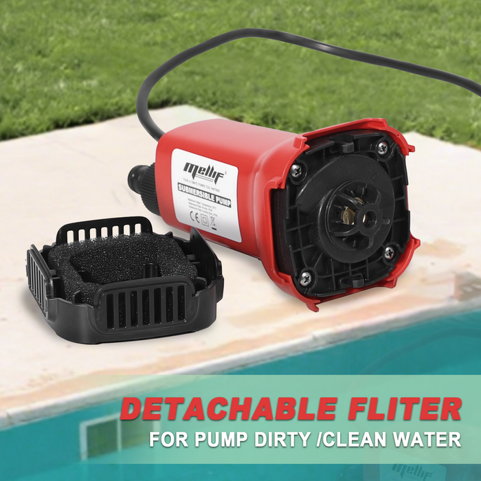 Pompe à eau submersible Mellif, compatible avec la batterie Milwaukee 18 V (batterie non incluse)