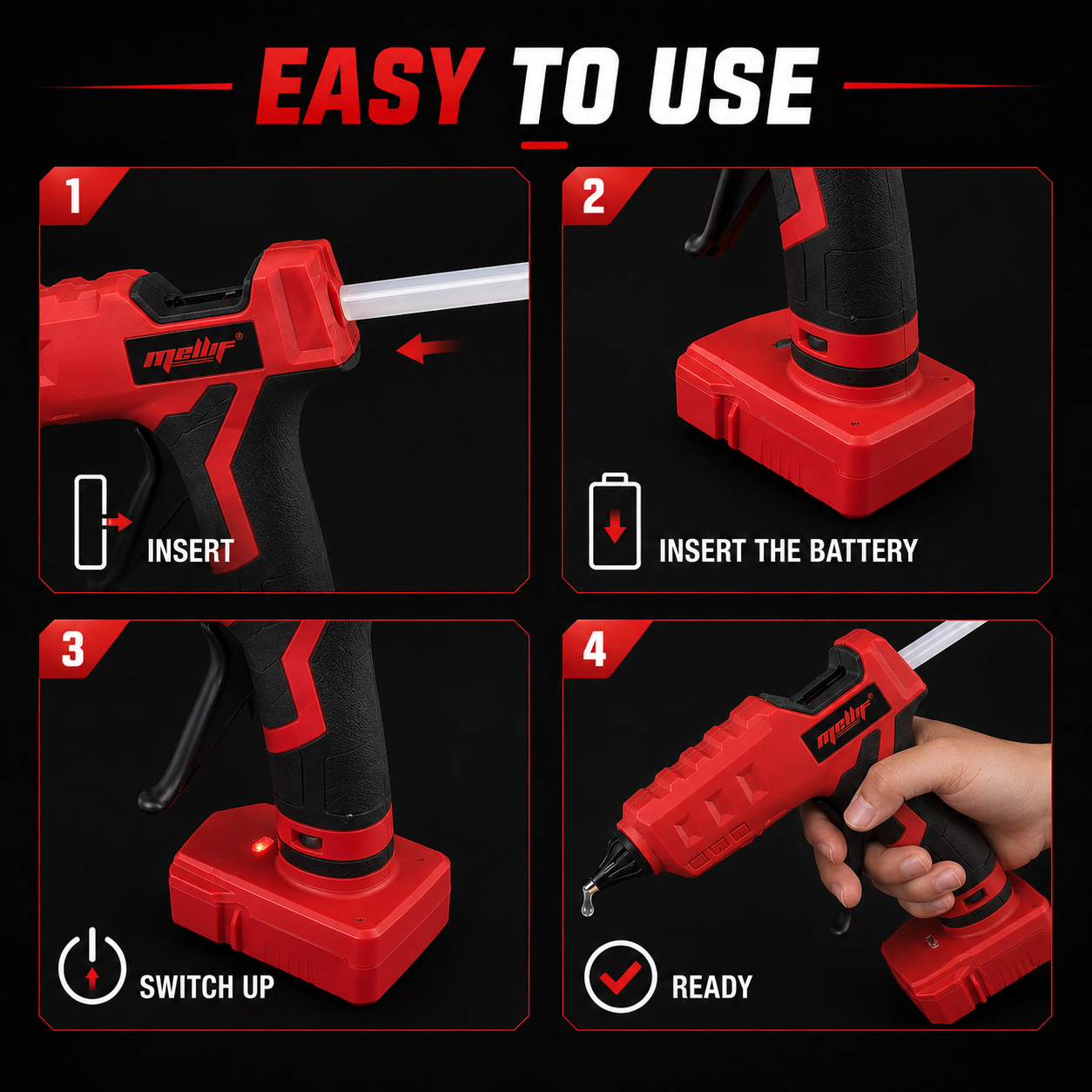 Mellif MF0402R Hot Glue Gun