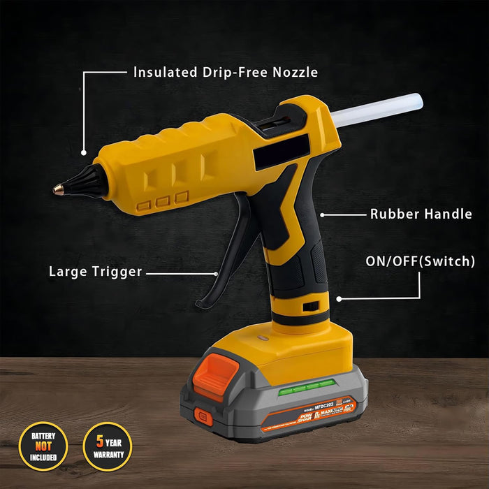 Mellif Cordless Hot Glue Gun, Dewalt Compatible(Tool Only)