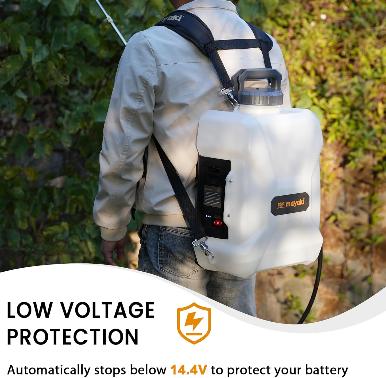 Mayoki 3.17 Gallon Backpack Sprayer,Compatible With Dewalt 20V Battery