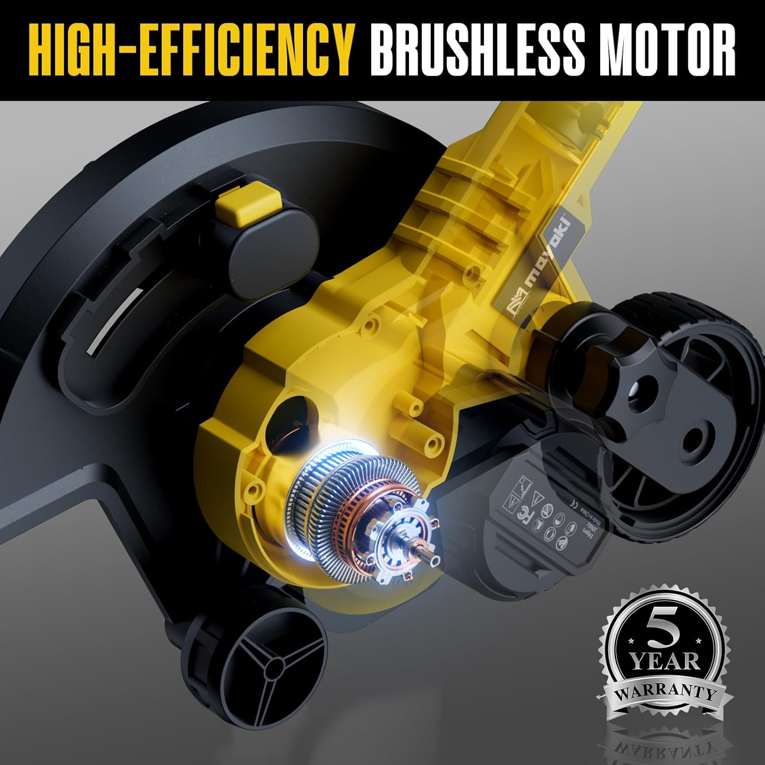 Mellif Brushless Lawn Edger/Trencher,Compatible with Dewalt 20V Max Battery