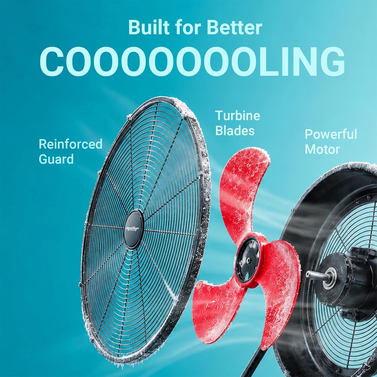 Mellif MFFS02-18 18inch Hybrid 18V Portable Fan