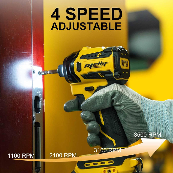 Mellif 2212 in-lbs 1/4" Torque Impact Driver,DeWalt Compatible(Tool Only)