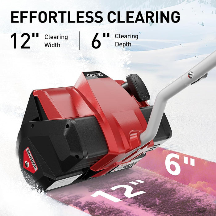 QESOO 12" Cordless Snow Shovel,Milwaukee Compatible
