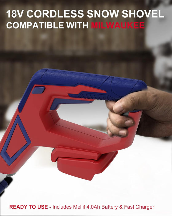 Pelle à neige sans fil Mellif 12 pouces compatible avec batterie Milwaukee 18 V