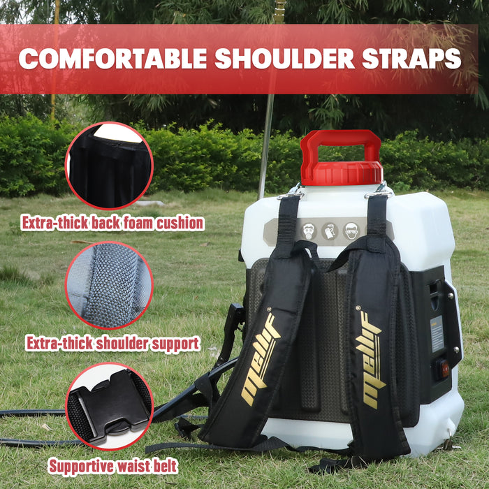 Mellif 3 Gallon/12L Backpack Sprayer, Compatible With Milwaukee 18V Battery