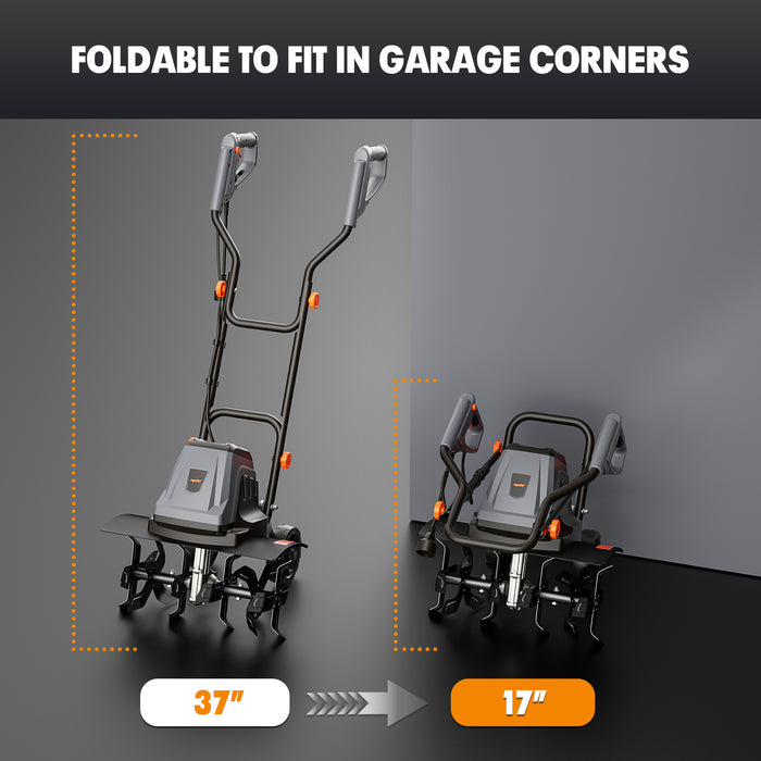 Mellif 18 Inch 15 Amp Electric Tiller Cultivator