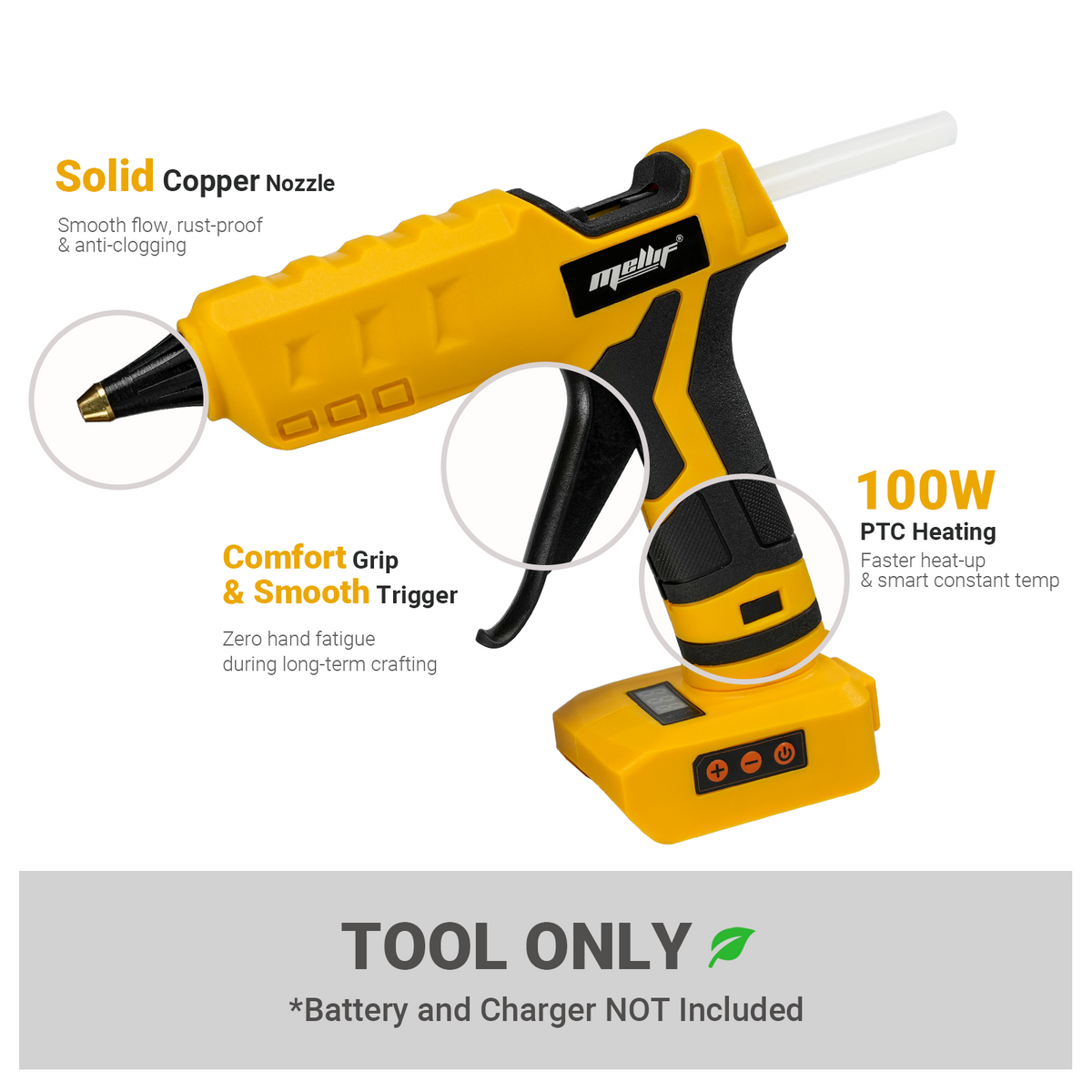 Pistola de Silicón Caliente Mellif MF0401Y