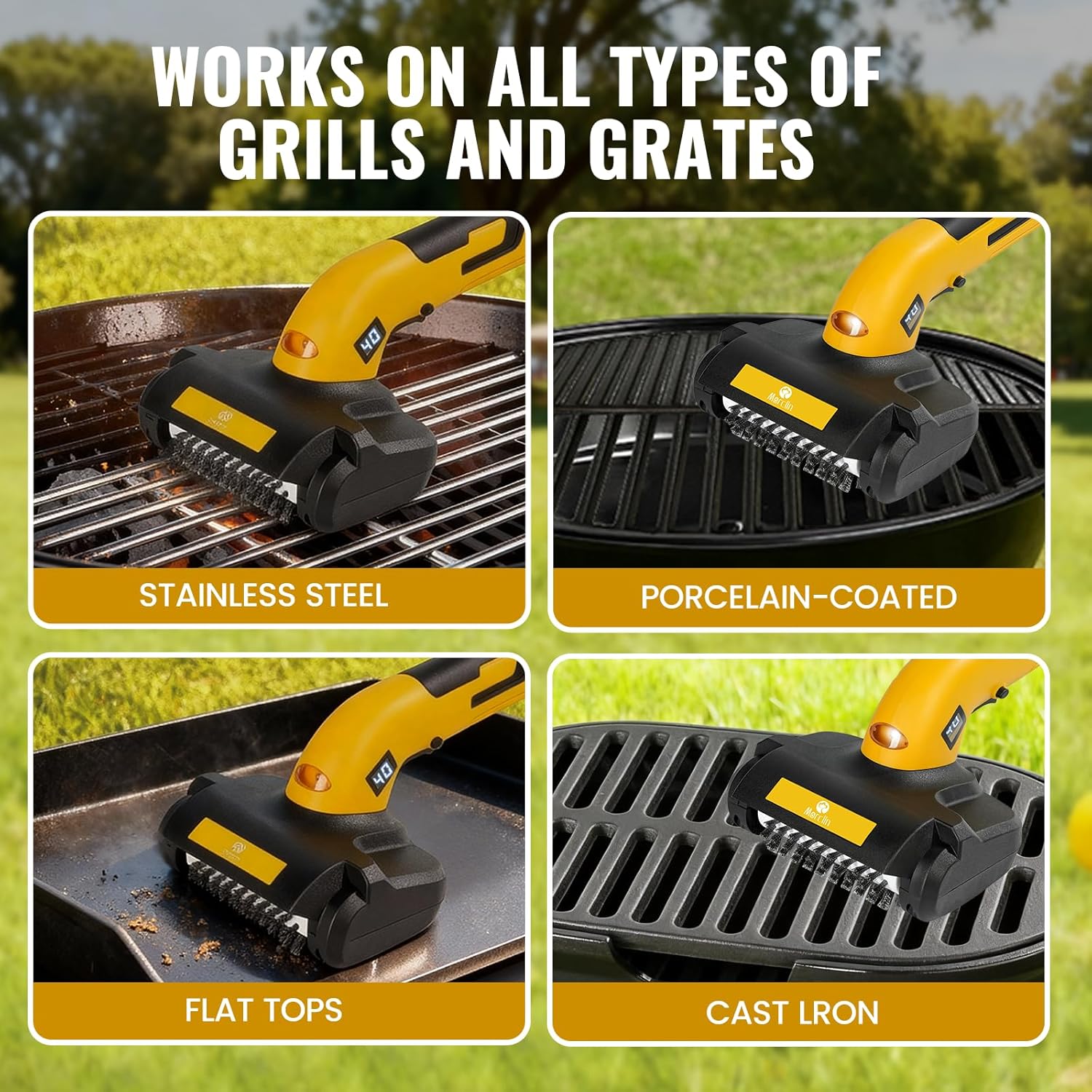 MORCLIN Rechargeable Grill Brush