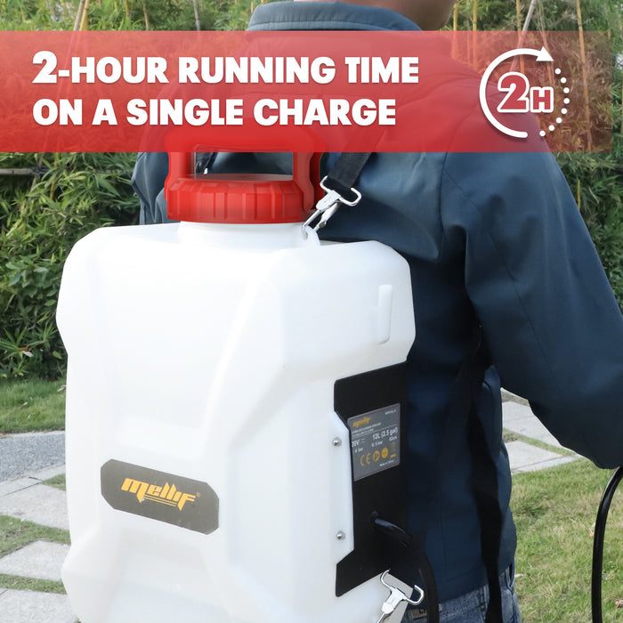 Mellif 3 Gallon/12L Backpack Sprayer, Compatible With Milwaukee 18V Battery