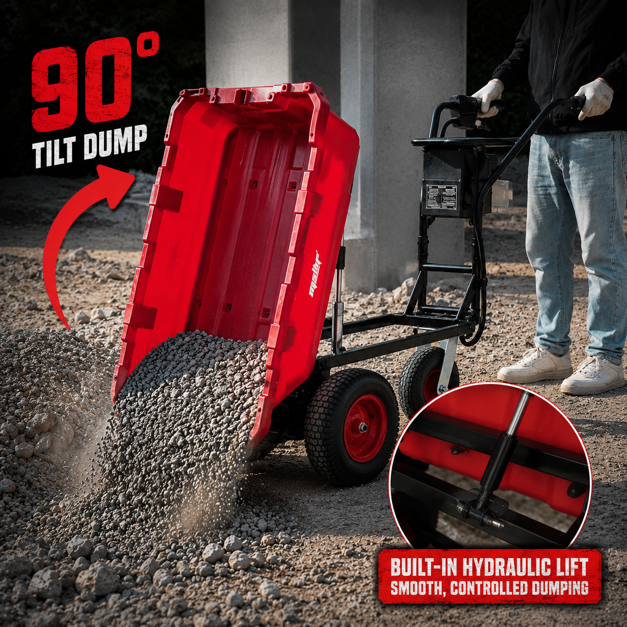 Mellif MFEWC02 Electric Wheelbarrow Cart