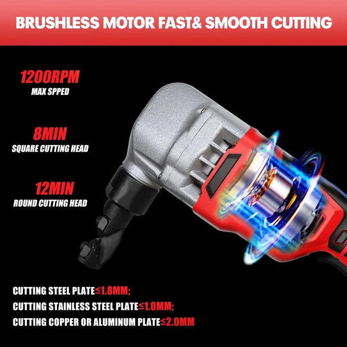 Cordless Nibbler Compatible with Milwaukee 18V Battery Mellif Tools