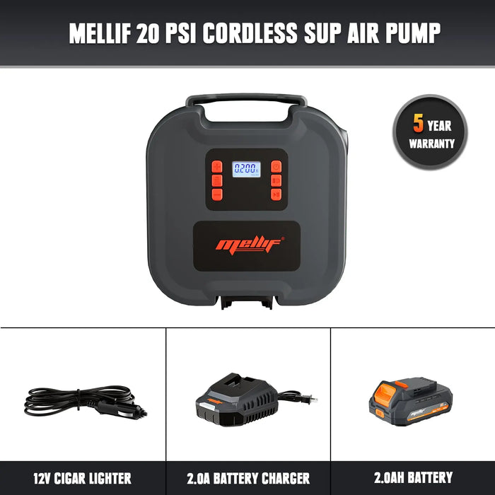 Mellif 20PSI High Pressure Paddle Board Pump Mellif Tools