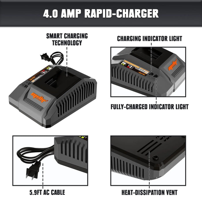 Mellif 20V Lithium Ion Battery and Charger Kit Mellif Tools