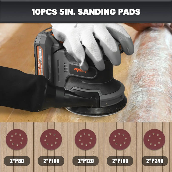 Mellif 5’’ Random Orbit Sander Compatible with DeWalt 20V MAX Battery Mellif Tools