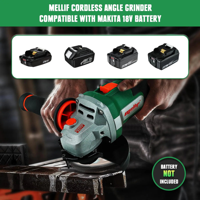 Mellif for Makita 18V Battery Angle Grinder Cordless