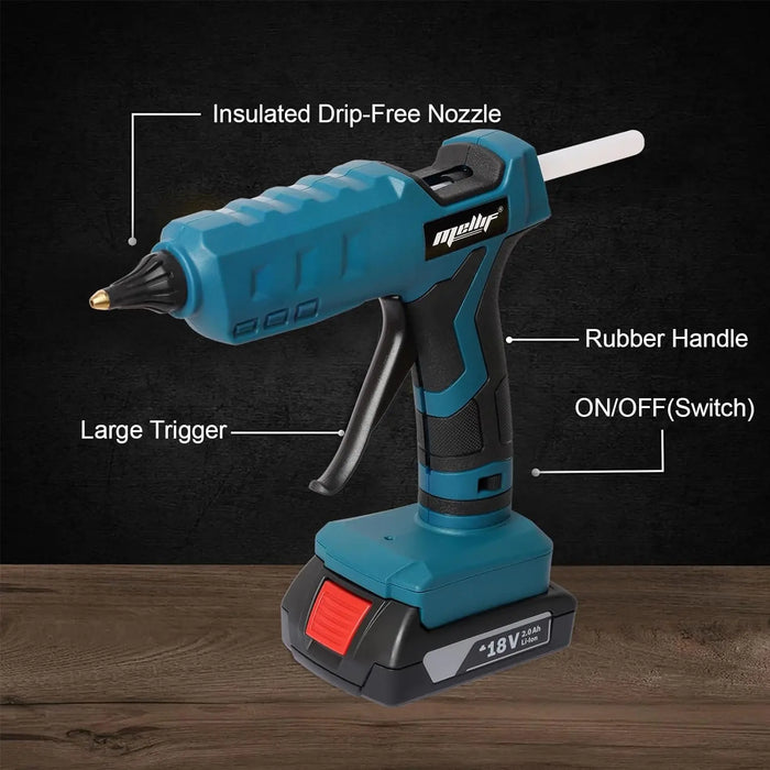 Mellif Battery Hot Glue Gun for Bosch 18 V Battery