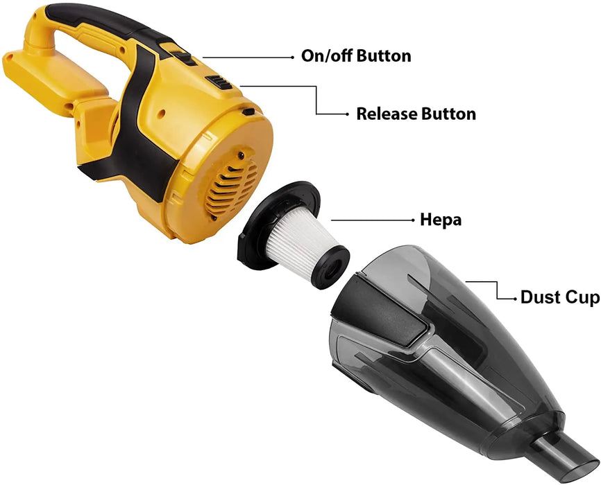 Mellif for Dewalt 18v 20V Max Battery Powered Handheld Car Vacuum Cleaner Cordless