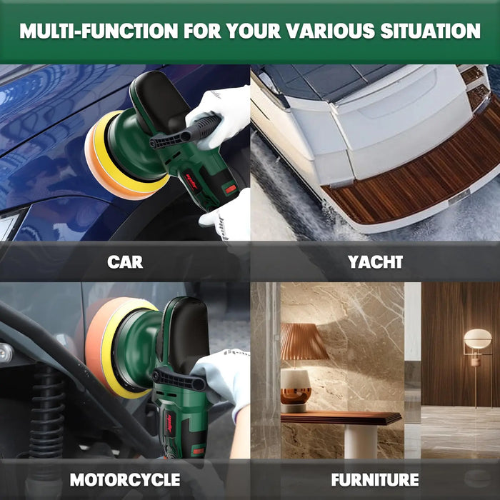 Mellif Car Polishing Machine, Battery Eccentric Polisher with Dual Action Compatible with Makita Mellif Tools