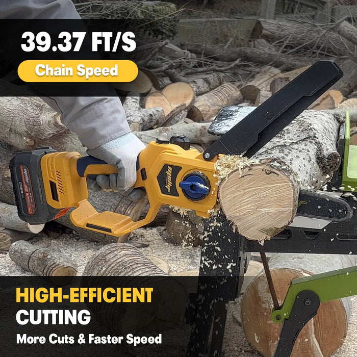 Mellif Cordless 8In Lefty Chainsaw Compatible with Dewalt 20V MAX Battery Mellif Tools