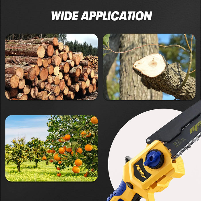 Mellif Cordless 8In Lefty Chainsaw Compatible with Dewalt 20V MAX Battery Mellif Tools