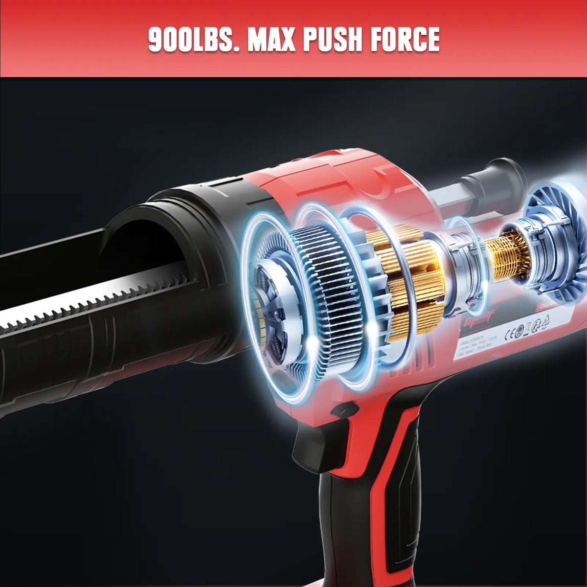 Mellif Cordless Caulking Gun Compatible with Milwaukee 18 V Battery (Battery NOT Included) Mellif Tools