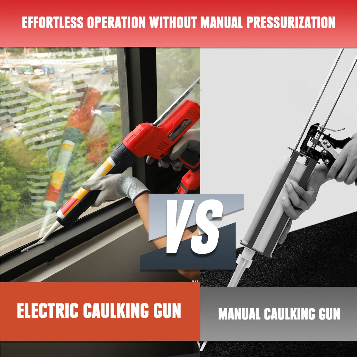 Mellif Cordless Caulking Gun Compatible with Milwaukee 18 V Battery (Battery NOT Included) Mellif Tools