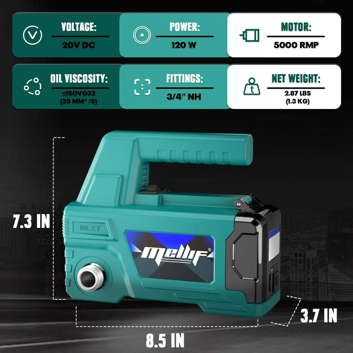 Mellif Cordless Diesel Transfer Pump fuel transfer pump Compatible with Makita 18V Battery Mellif Tools
