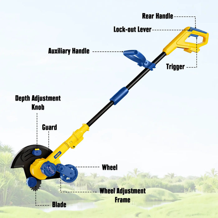 Mellif Cordless  Edger Compatible with Dewalt 20V MAX Battery Mellif Tools