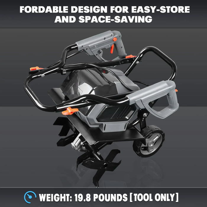 Mellif Cordless Garden Tiller/Cultivator 14.2in Width Compatible with Dewalt 20V Max Battery Mellif Tools
