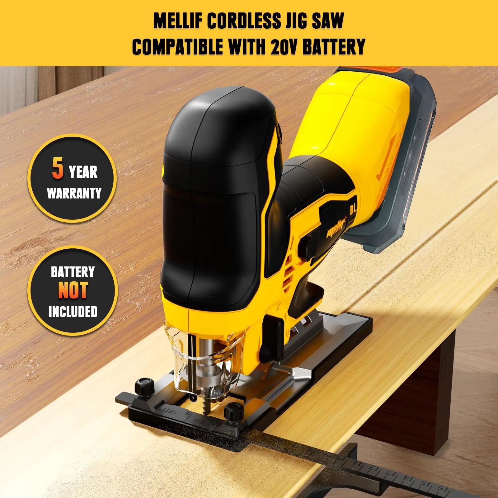 Mellif Cordless Jig Saw Compatible with Dewalt 20V MAX Battery Mellif Tools
