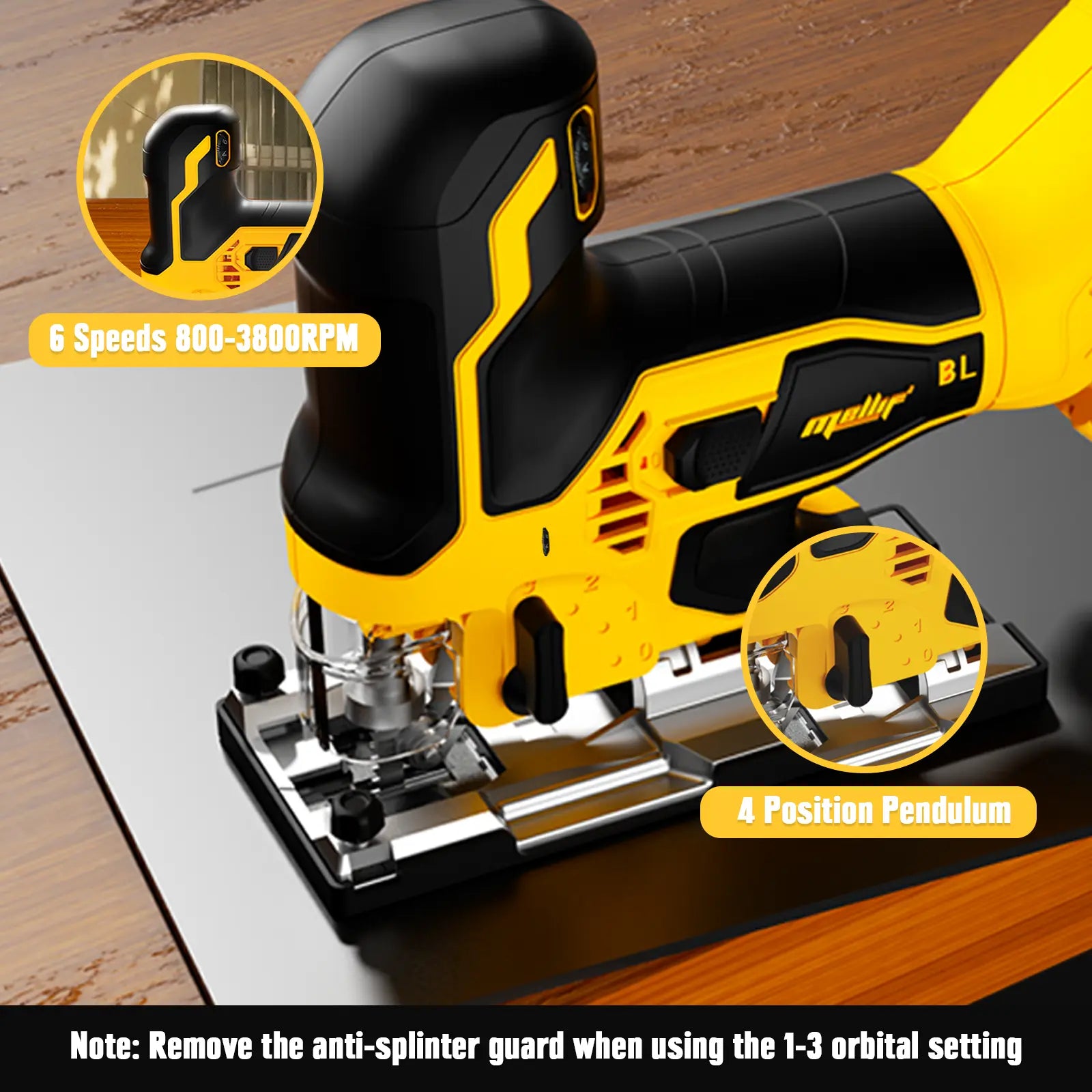 Mellif Cordless Jig Saw Compatible with Dewalt 20V MAX Battery Mellif Tools