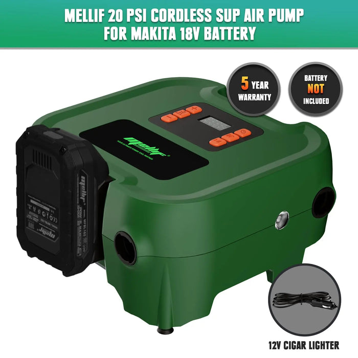 Mellif Cordless Paddle Board Pump Comatible with Makita 18V Battery Mellif Tools