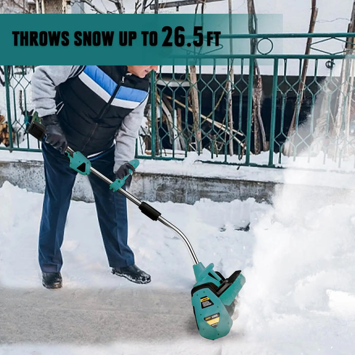 Mellif for Makita Cordless Snow Shovel 18V *2 Battery, Brushless Electric Power Snow Thrower, Handheld Snow Blower with 13.2" in