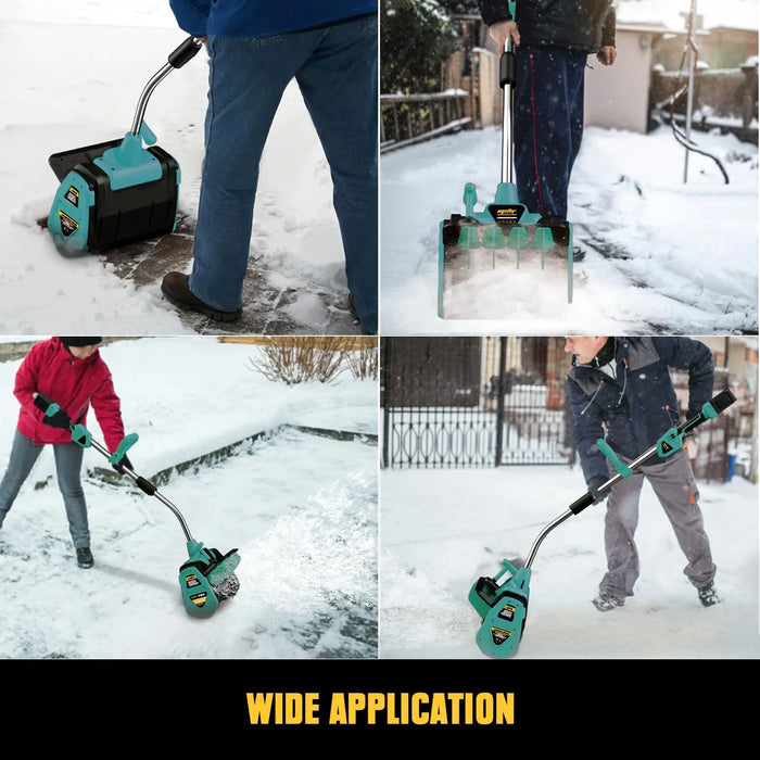Mellif for Makita Cordless Snow Shovel 18V *2 Battery, Brushless Electric Power Snow Thrower, Handheld Snow Blower with 13.2" in