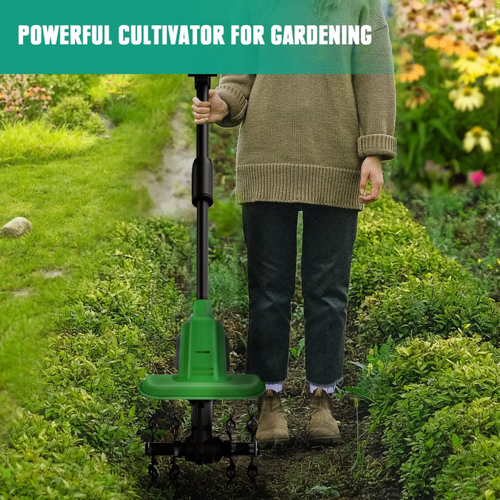 Mellif Cordless Tiller Cultivator Compatible with Makita 18V Battery(No Battery), Electric Garden Tiller w/270 RPM, 48 Steel Tines Mellif Tools