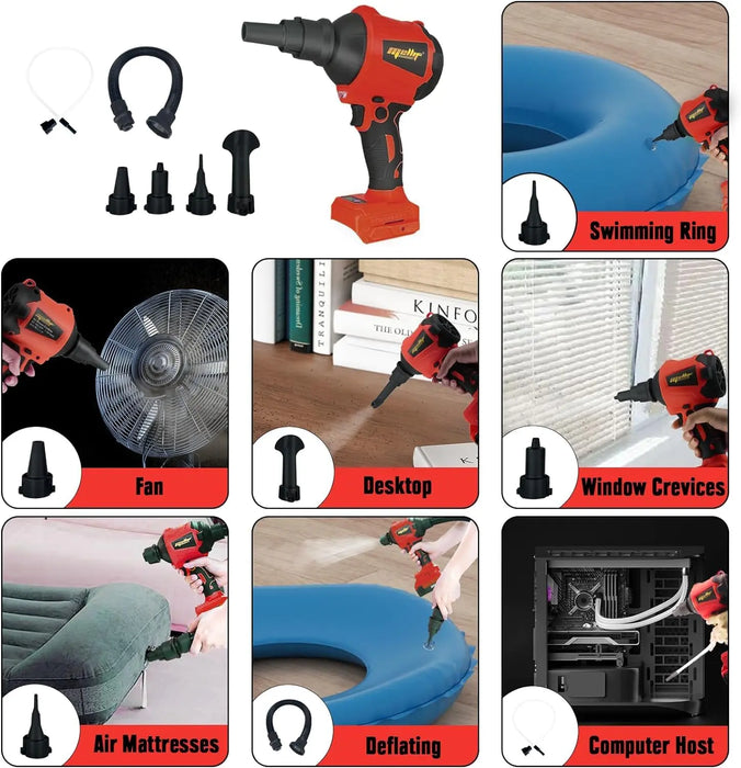 Mellif High Volume Compressed Air Duster for Milwaukee M18 18V Battery