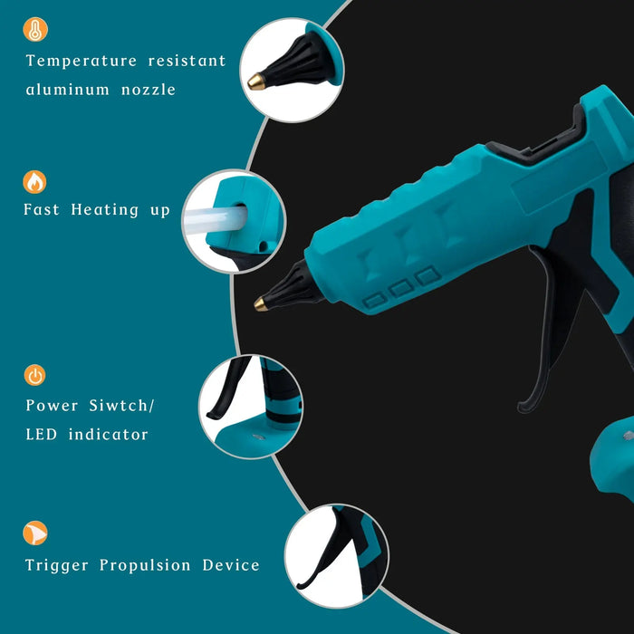 Mellif for Makita 18V Battery Hot Glue Gun Cordless