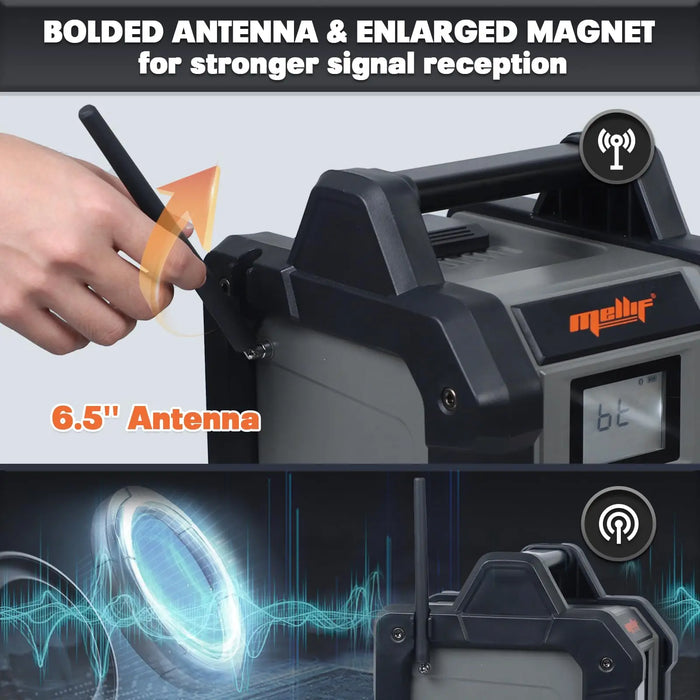 Mellif Jobsite Radio Speaker Compatible with DeWalt 20V Max Battery Mellif 20v 2.0ah Battery & Charger Kit Included Mellif Tools