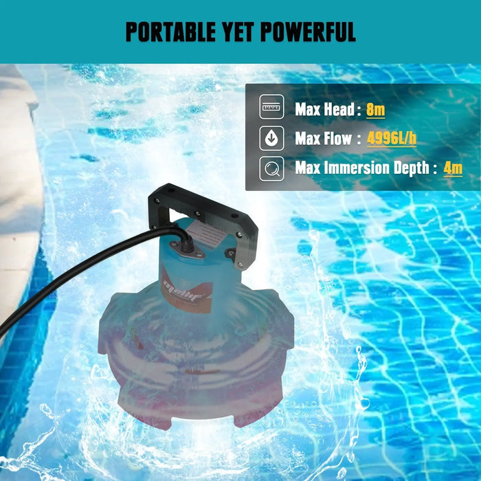 Mellif for Makita 18V Battery Sump Pump, Submersible Water Transfer Pump