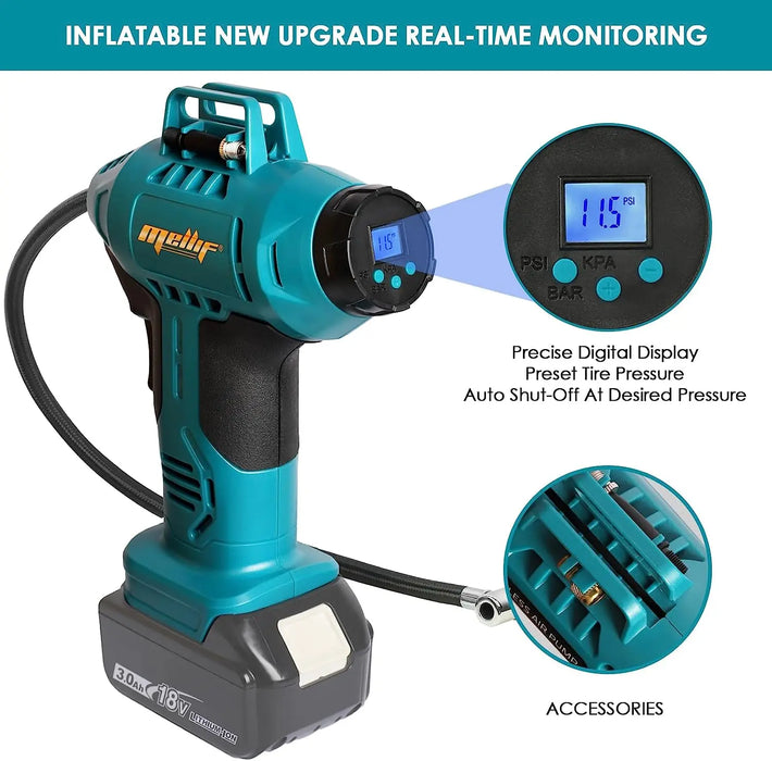 Mellif for Makita 18V Battery Powered Tire Inflator Air Compressor Cordless, 160PSI